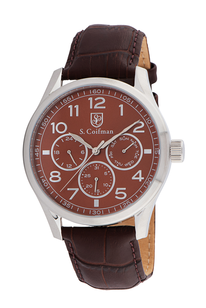 S. Coifman Men's 44mm Leather Watch $19.90