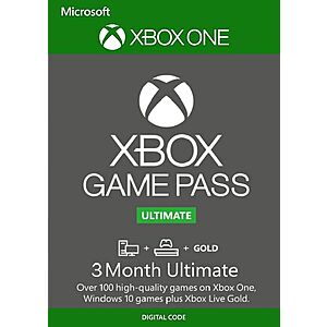 Microsoft digital xbox game pass online 1 month ultimate membership xbox one
