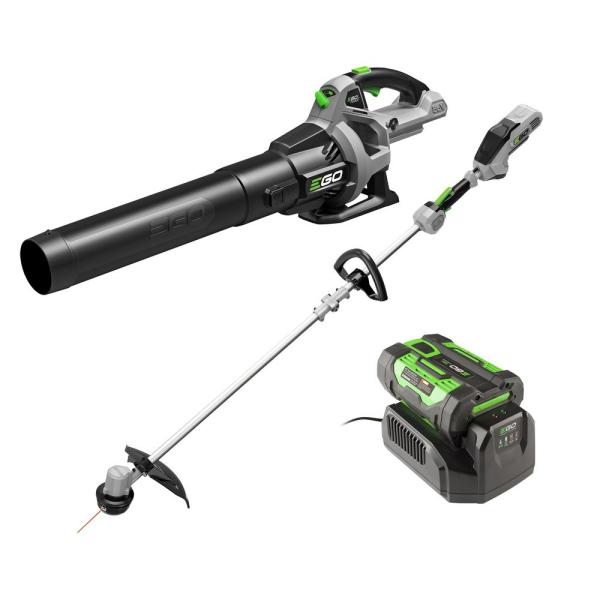 YMMV - Ego 56V Lithium-Ion Cordless Electric 15 in. String Trimmer & 530 CFM Blower Combo Kit, 2.5 Ah Battery and Charger Included $199