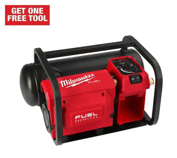 (HACK) M18 FUEL 18-Volt Lithium-Ion Brushless Cordless 2 Gal. Electric Compact Quiet Compressor (Tool-Only) $226.45