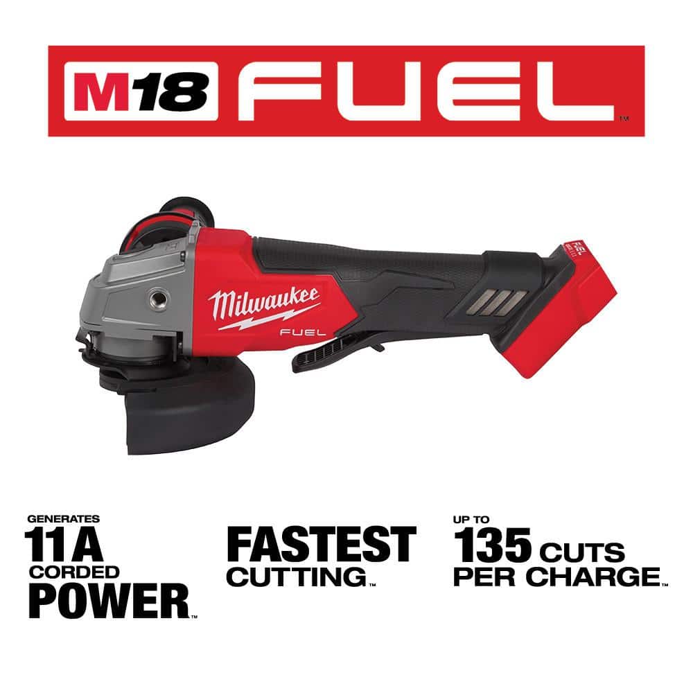 Milwaukee M18 FUEL 18V Lithium-Ion Brushless Cordless 4-1/2 in. ./5 in. Grinder with Paddle Switch with (1) 5.0 Ah Battery 2880-20-48-11-1850 $82.08 at Home Depot