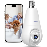 Hugolog 2K Light Bulb Security Cameras Wireless Outdoor-2.4GHz Cameras for Home Security Indoor with AI Motion $13.75