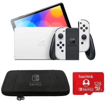 Nintendo Switch OLED White Joy-Con Bundle - $389.99