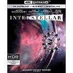 Interstellar (4K UHD + Blu-ray + Digital) $11 + Free Shipping