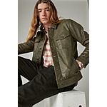 Lucky Brand Vintage Men's Leather Trucker Jacket or Leather Western Shirt $159.99 Each + Free Shipping @ Lucky Brand