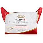 30-Count L'Oreal Paris RevitaLift Radiant Smoothing Wet Cleansing Towelettes $3.30 &amp; More + Free Shipping