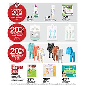 Target 20 sales off 100 baby