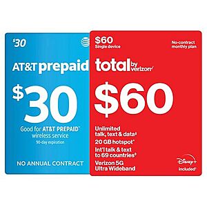 $5 Off $50+ Prepaid Wireless Phone/Airtime Cards (Email Delivery): Cricket Wireless, T-Mobile, AT&T, Tracfone & More @ Target **Starting April 28th - May 4th**