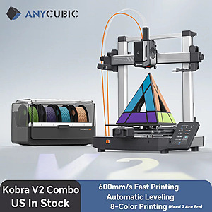 ANYCUBIC Kobra 3 V2 Combo AE Version Multi-Color FDM 3D Printer $199 + Free Shipping