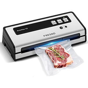 Prime Members: FRESKO Vacuum Sealer Machine w/ Double Heat Seal + 10 Bags $33 + Free S/H