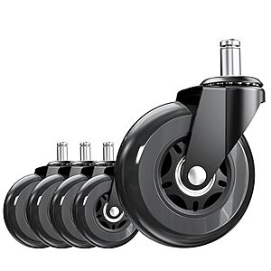 5-Pack ASHGOOB 3" Office Chair Wheels / Casters Set $13.40 @ Amazon