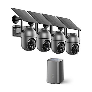 4-Pack 4MP SEHMUA 5G Wireless Outdoor Security Cameras w/ Color Night Vision, 360&deg; PTZ, Local Storage $130 + Free S/H