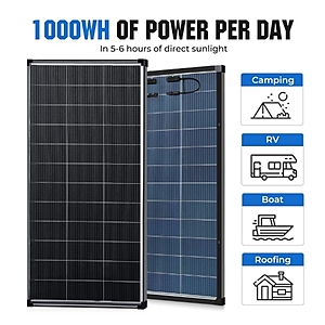 200W AeternaSol N-Type 18BB Solar Panel: 2-Pk $116.80 or Single $60 + Free S&H