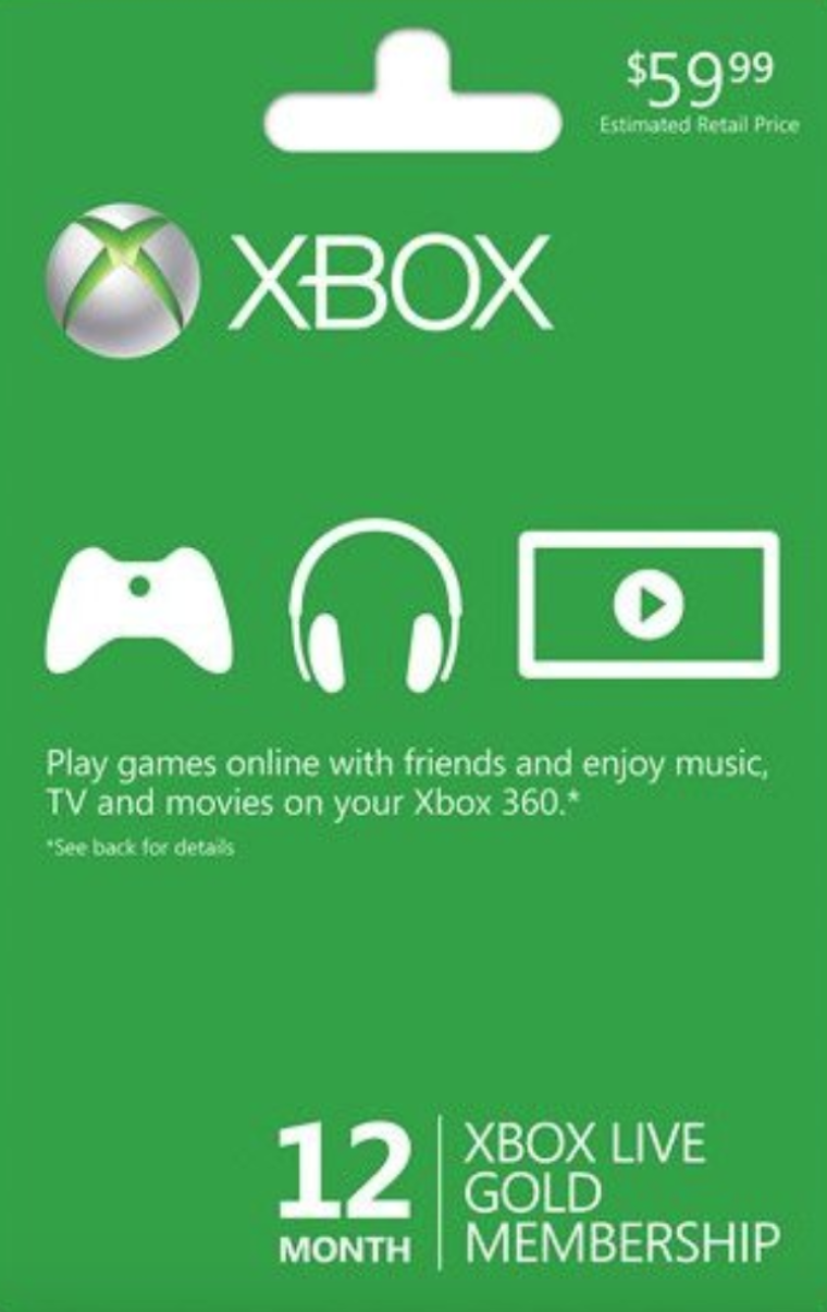12-Month Xbox Live Gold Membership Card - Slickdeals.net