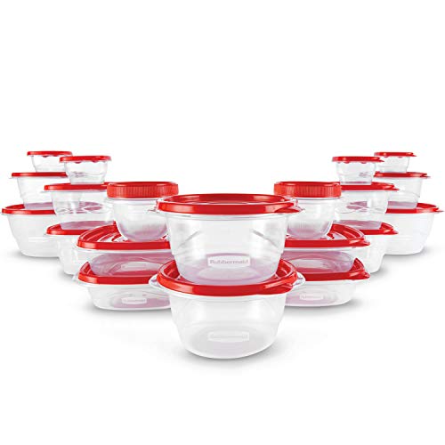 Rubbermaid TakeAlongs Food Storage Containers, 40 Piece Set, Ruby Red $16.99