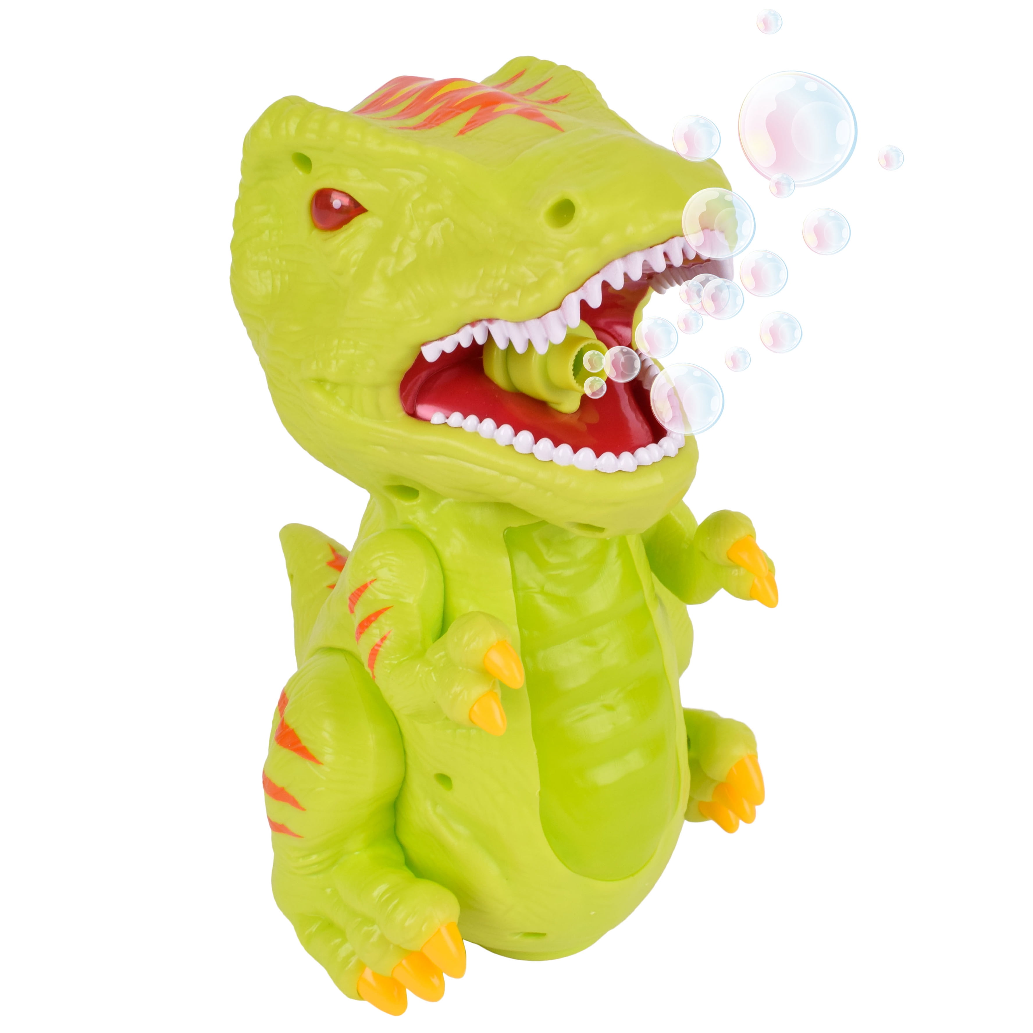 Play Day Bump N Go Bubble Blowing Dino with Lights  Sounds and Movement  Includes 4oz Solution $2.99