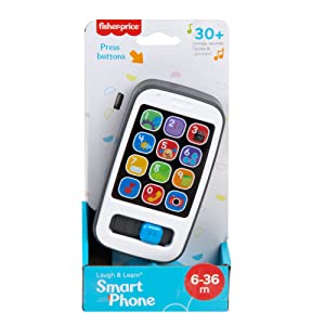 Fisher-Price Laugh & Learn Smartphone Blue, Light-up Musical Pretend Phone for Infants and Toddlers Free Shipping w. Prime or on orders $25+ $7