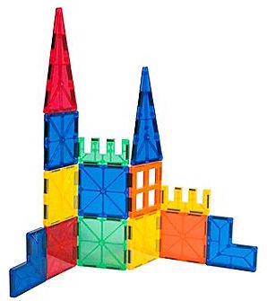 Magnetic Learning Tiles 3D Building Set w 100 tiles + car $49 @ Staples