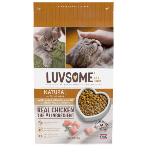 Luvsome Natural with Chicken Adult Cat Food $14.99