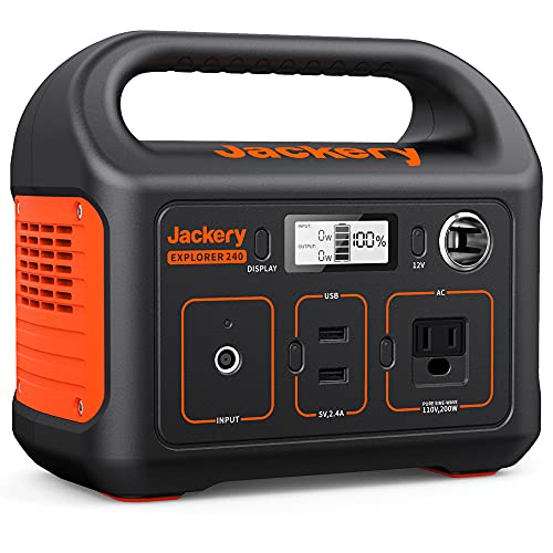 Jackery Portable Power Station Explorer 240 240Wh Capacity 200W Output Power Now is 20% OFF 240Wh Backup Lithium Battery, 110V/200W Pure Sine Wave Outlet Was $219 Now $175.99