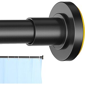 Amazon - Black Shower Curtain Rod 31 to 80 Inch,1 Inch Diameter Adjustable Spring Tension Stainless Steel Telescoping Rod,Easy Install,No Rust - $7.97