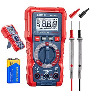 AstroAI DM200M TRMS 2000 Counts Digital Multimeter Tester