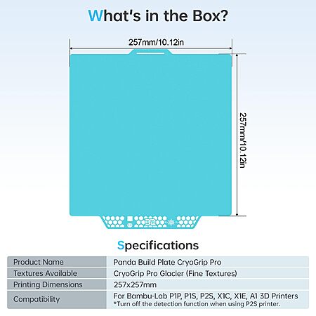 Amazon - BIQU CryoGrip Pro Glacier 257x257mm Panda Build Plate - $16.79