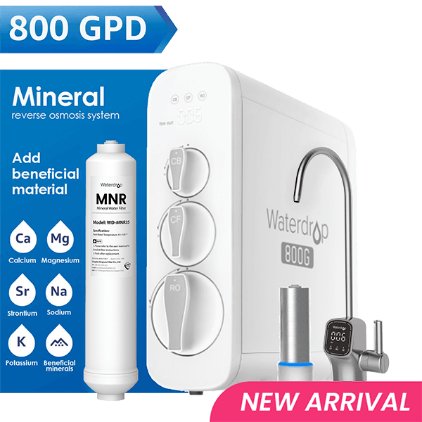 Waterdrop 800GPD Remineralization RO System with UV Sterilizing Light on $300 off