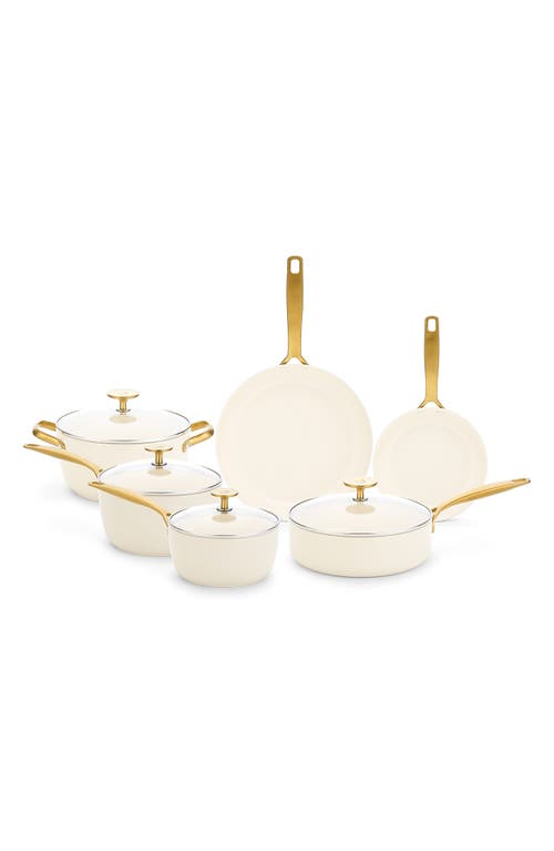 GOOP 10-Piece Ceramic Nonstick Cookware Set in Cream at Nordstrom - $160 - FREE Shipping or In-store Pickup
