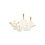 GOOP 10-Piece Ceramic Nonstick Cookware Set in Cream at Nordstrom - $160 - FREE Shipping or In-store Pickup