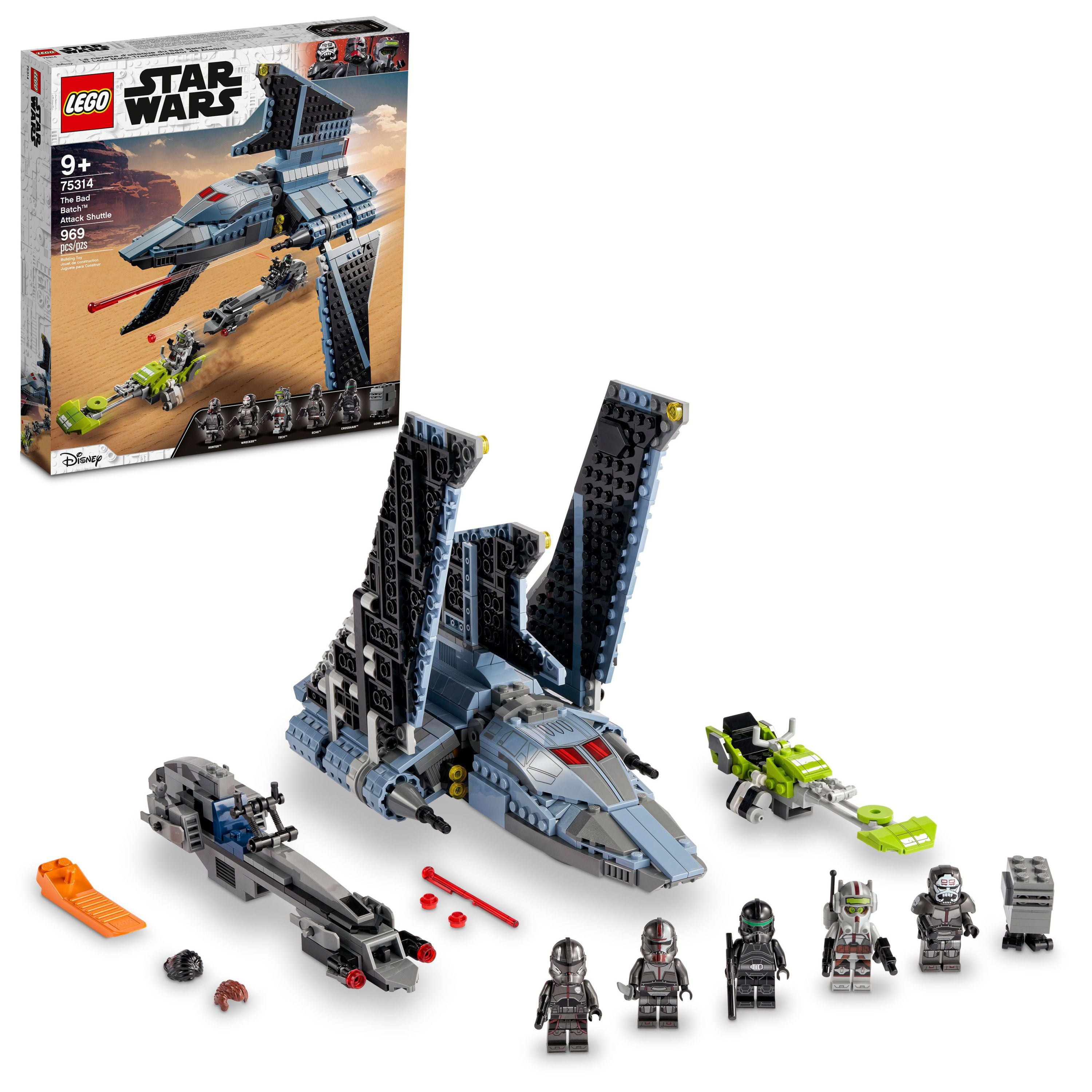 LEGO Star Wars The Bad Batch Attack Shuttle 75314 Building Toy Set (969 Pieces) $70 + Free Shipping