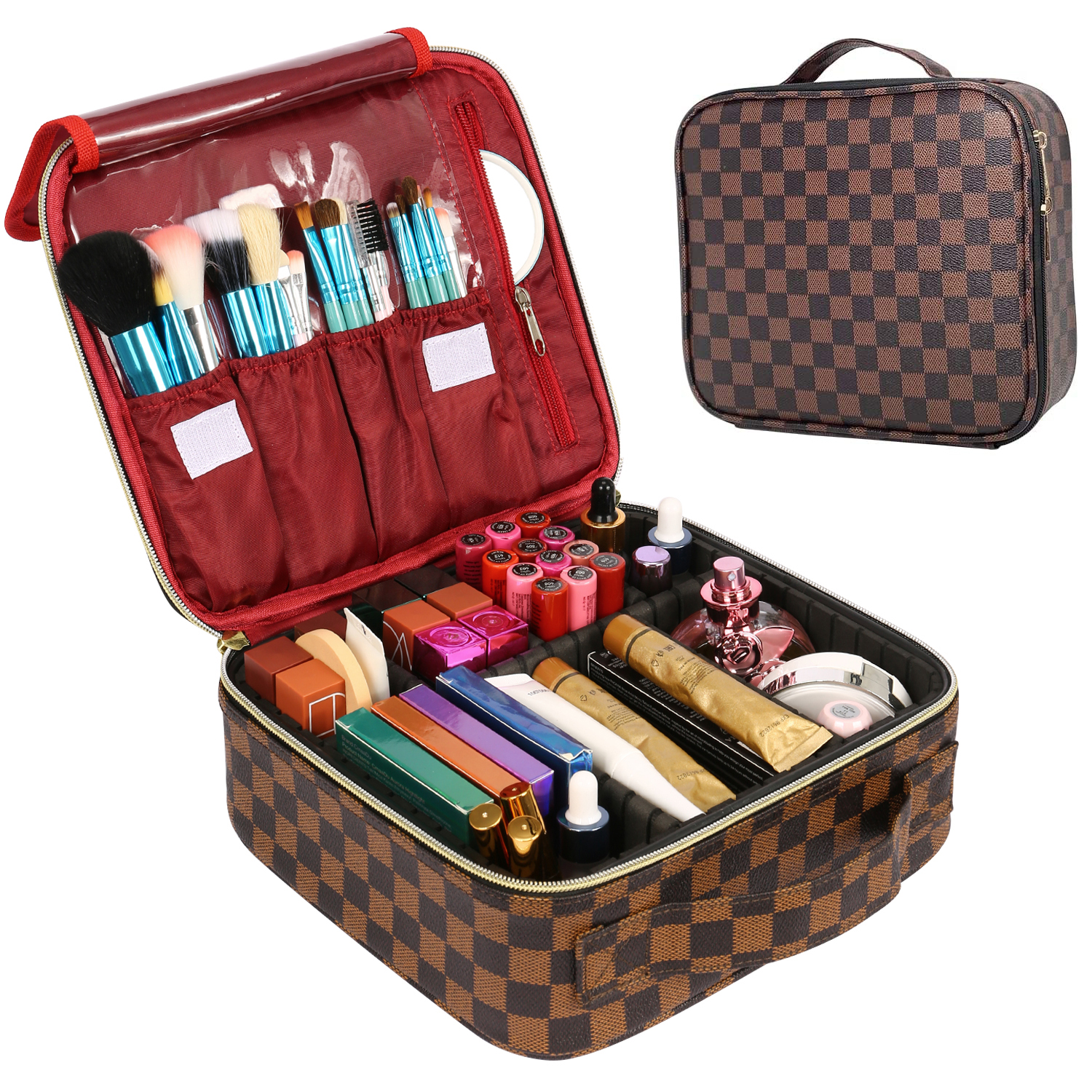 Aokur Water-resistant Makeup Cosmetic Bag Travel Organizer with Adjustable Dividers $24.91 + Free Shipping w/ Wlmart Prime or Orders $35+