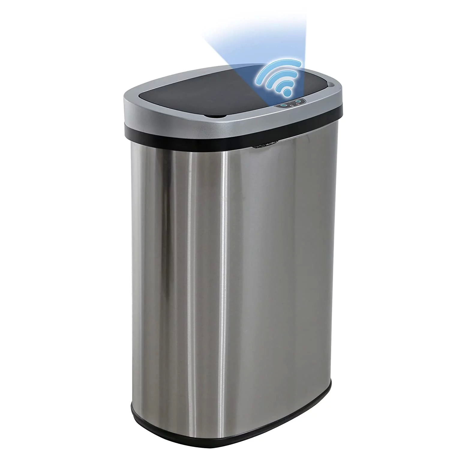BestOffice Touch Free Sensor Stainless Steel Trash Can 13.2 Gallon 49.99