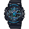 Casio G-Shock Black and Blue Ana-Digi Sports Watch GA100CB-1A $77