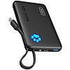 INIU 45W Power Bank, Fast Charging Portable Charger with Built-in USB C Cable, 10000mAh $11.98