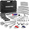 WORKPRO Mechanics Tools Kit and Socket Set, 192-Piece, SAE &amp;amp; Metric, 1/2'', 1/4'', 3/8'' Drive $57