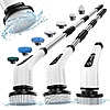 Electric Spin Scrubber, Cordless Bath Tub Power Scrubber with Long Handle &amp;amp; 7 Replaceable Heads $20