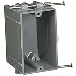 Hubbell-Raco 7302RAC Single Gang Cable Box with Captive Nails $0.76