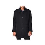 Cole Haan Men's Cashmere Blend Overcoat, Single-Breasted Mid-Length Jacket, Navy, Medium $73