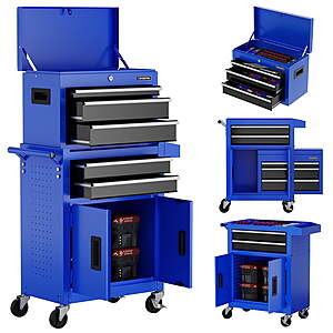 WORKPRO 20 inch 5-Drawer Rolling Tool Chest, Sliding Metal Drawer Rolling Tool Storage Cabinet $120