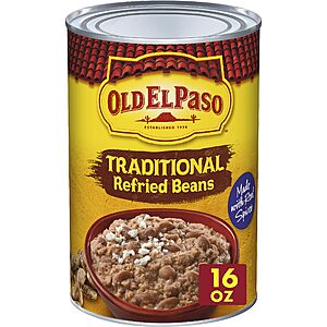 Old El Paso Traditional Canned Refried Beans, 1 Can, 16 oz $0.97