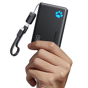 INIU Portable Charger,Ultra Slim 10000mAh 45W PD Power Bank $11.21
