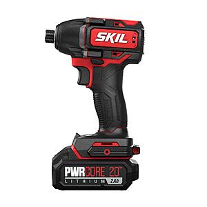 Select Locations: Skil PWR Core 20 Brushless 20V 1/4" Hex Impact Driver Kit $31.60 & More + Free Store Pickup
