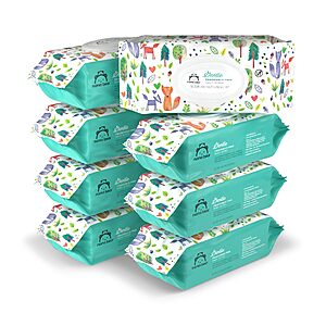 8-Pack 100-Count Mama Bear Gentle Fragrance Free Baby Wipes