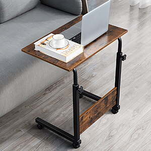 Ktaxon Adjustable Height Portable Computer Desk, Side Table $25