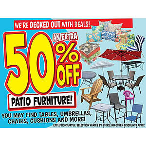 Ollie's - Additional 50% off on Select Patio Furniture