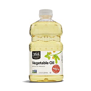 365 by Whole Foods Market, Vegetable Oil, 32 Fl Oz $3.21