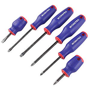 WORKPRO 6-Piece Magnetic Screwdriver Set $9.79