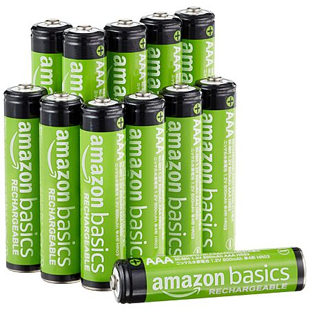 Amazon Basics 12-Pack Rechargeable AAA NiMH Performance Batteries, 800 mAh, 1.2V $7.91