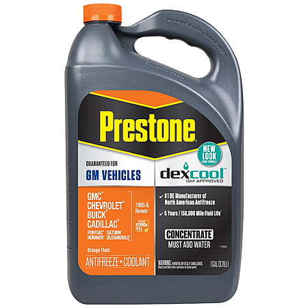 Prestone Dex-Cool Anitfreeze/Coolant Concentrate, 1gal $15.38 @ Walmart
